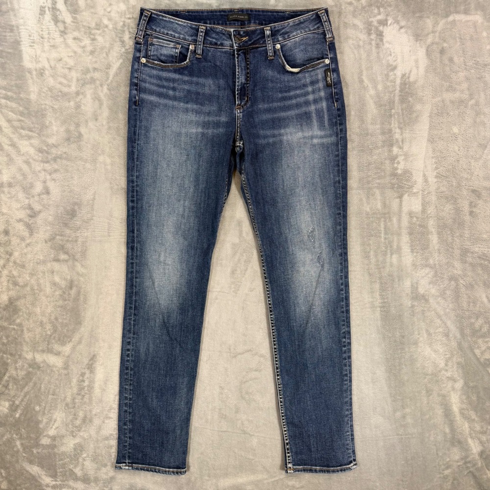 Silver Jeans Avery Slim Jeans Womens Size 32x31 Blue Medium Wash